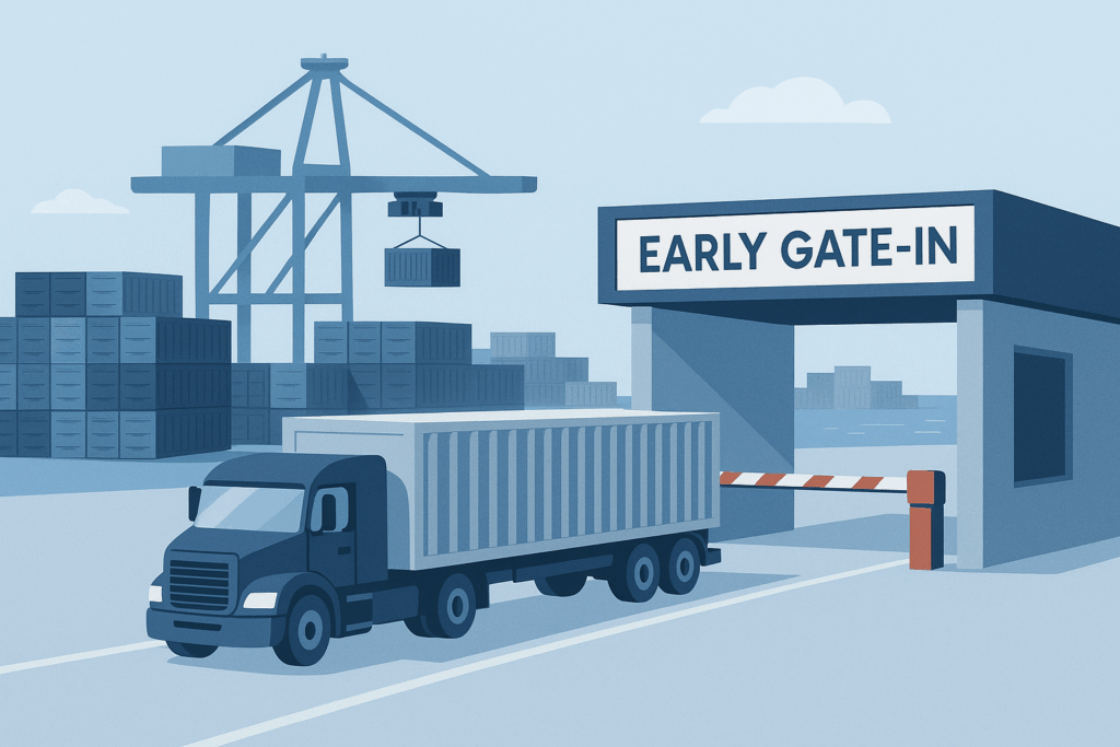 부산신항 Early Gate-In 절차와 터미널 전경