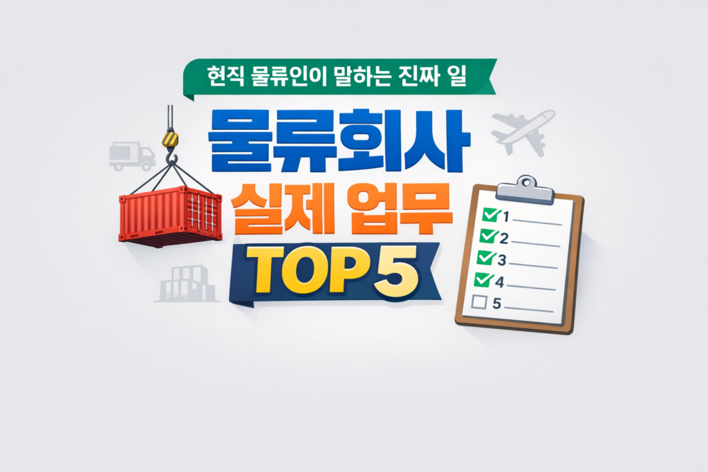 물류회사 실제 업무 TOP 5 현직 물류인 실무 정리 썸네일