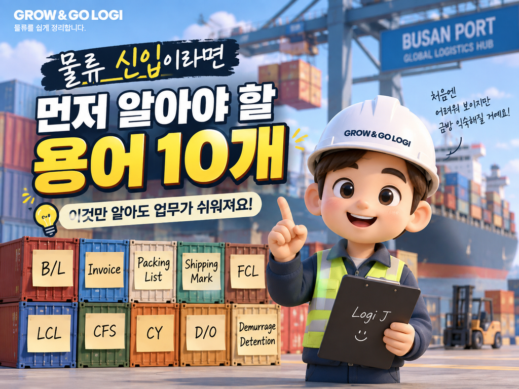 물류 신입이 알아두면 좋은 기본 물류 용어 10가지를 정리한 항만 컨테이너 이미지